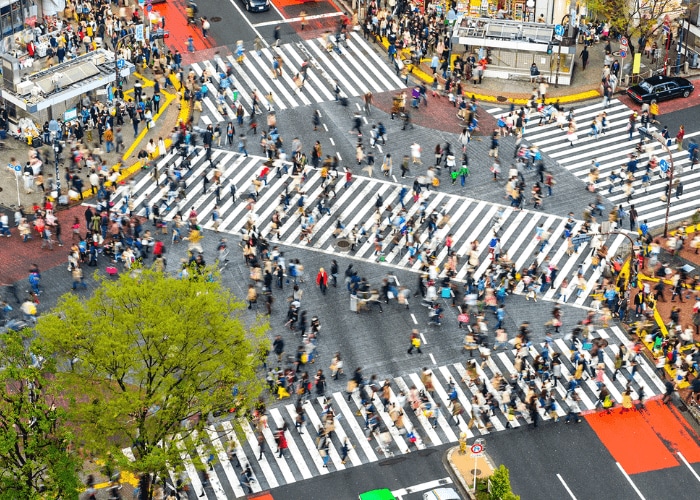 Shibuya Scramble  Crossing in Japan